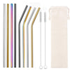 2/4/8Pcs Colorful Reusable Drinking Straw High Quality 304 Stainless Steel Metal Straw with Cleaner Brush For Mugs 20/30oz