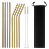 2/4/8Pcs Colorful Reusable Drinking Straw High Quality 304 Stainless Steel Metal Straw with Cleaner Brush For Mugs 20/30oz