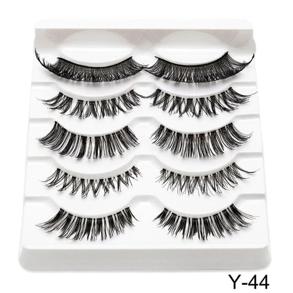 SEXY 5Pairs 3D Mink Hair Eyelashes Natural/Thick Long Eye Lashes Wispy