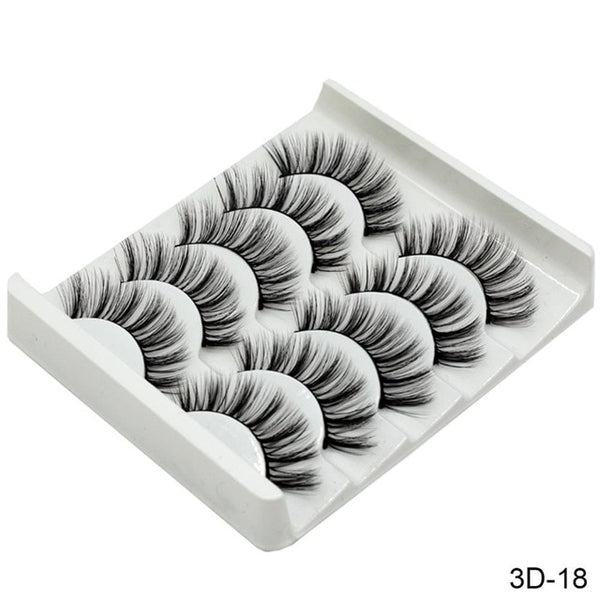 SEXY 5Pairs 3D Mink Hair Eyelashes Natural/Thick Long Eye Lashes Wispy