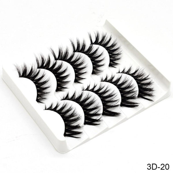 SEXY 5Pairs 3D Mink Hair Eyelashes Natural/Thick Long Eye Lashes Wispy