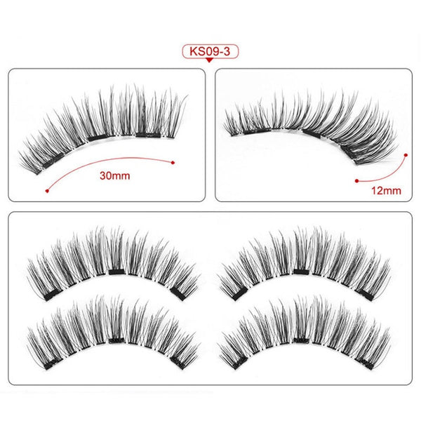 Magnetic eyelashes with 3 magnets magnetic lashes natural false eyelashes