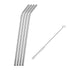 1/4/6/8pcs Eco Friendly Metal Straw Reusable Drinking Stainless Steel Straw with Cleaning Brush for Mugs Bar Accessories