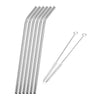 1/4/6/8pcs Eco Friendly Metal Straw Reusable Drinking Stainless Steel Straw with Cleaning Brush for Mugs Bar Accessories