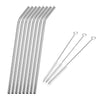 1/4/6/8pcs Eco Friendly Metal Straw Reusable Drinking Stainless Steel Straw with Cleaning Brush for Mugs Bar Accessories