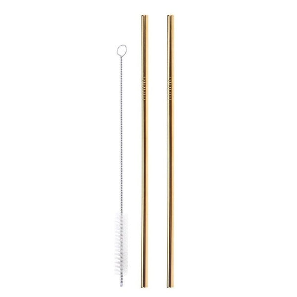 1/4/6/8pcs Eco Friendly Metal Straw Reusable Drinking Stainless Steel Straw with Cleaning Brush for Mugs Bar Accessories