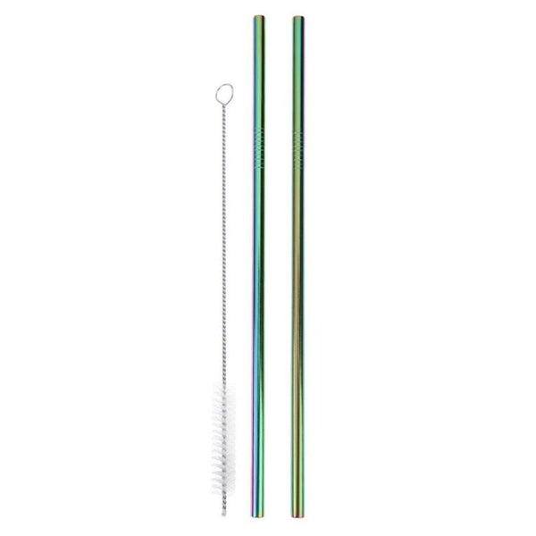 1/4/6/8pcs Eco Friendly Metal Straw Reusable Drinking Stainless Steel Straw with Cleaning Brush for Mugs Bar Accessories