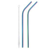 1/4/6/8pcs Eco Friendly Metal Straw Reusable Drinking Stainless Steel Straw with Cleaning Brush for Mugs Bar Accessories