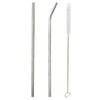 1/4/6/8pcs Eco Friendly Metal Straw Reusable Drinking Stainless Steel Straw with Cleaning Brush for Mugs Bar Accessories