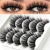 5 Pairs Multipack 5D Soft Mink Hair False Eyelashes Handmade Wispy Fluffy Long Lashes