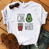 Fashion Im a keto girl In a carbie world Print White T-Shirt Women Classic Streetwear Casual Poleras Aesthetic Clothes Femme