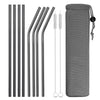 Dinnerware Set Travel Camping Cutlery Set Reusable Silverware with Metal Straw Spoon Fork Chopsticks and Portable Case