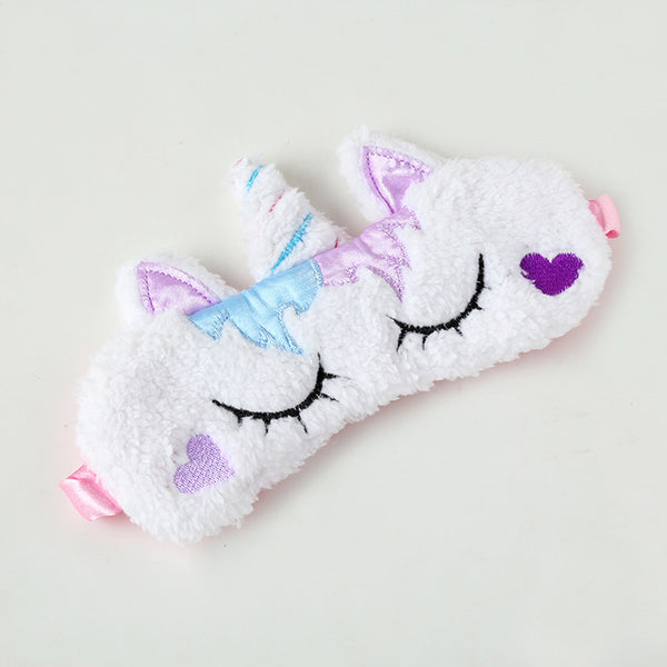 2019 New 1Pc Unicorn Eye Mask Cartoon Sleeping Mask Plush Eye Shade Cover Eyeshade Suitable For Travel Home Party Gifts