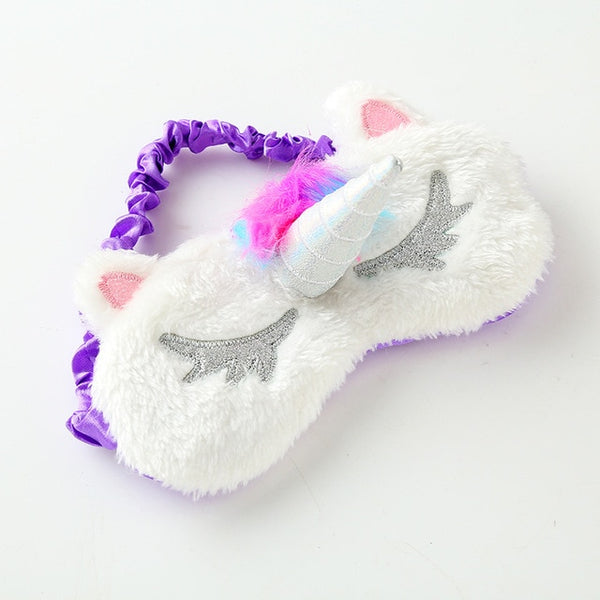 2019 New 1Pc Unicorn Eye Mask Cartoon Sleeping Mask Plush Eye Shade Cover Eyeshade Suitable For Travel Home Party Gifts