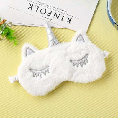 2019 New 1Pc Unicorn Eye Mask Cartoon Sleeping Mask Plush Eye Shade Cover Eyeshade Suitable For Travel Home Party Gifts