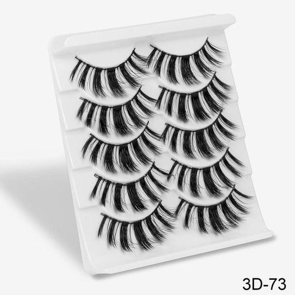 SEXY 5Pairs 3D Mink Hair Eyelashes Natural/Thick Long Eye Lashes Wispy