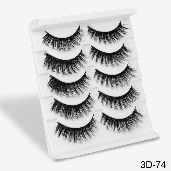 SEXY 5Pairs 3D Mink Hair Eyelashes Natural/Thick Long Eye Lashes Wispy