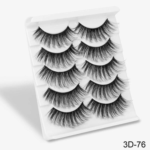 SEXY 5Pairs 3D Mink Hair Eyelashes Natural/Thick Long Eye Lashes Wispy