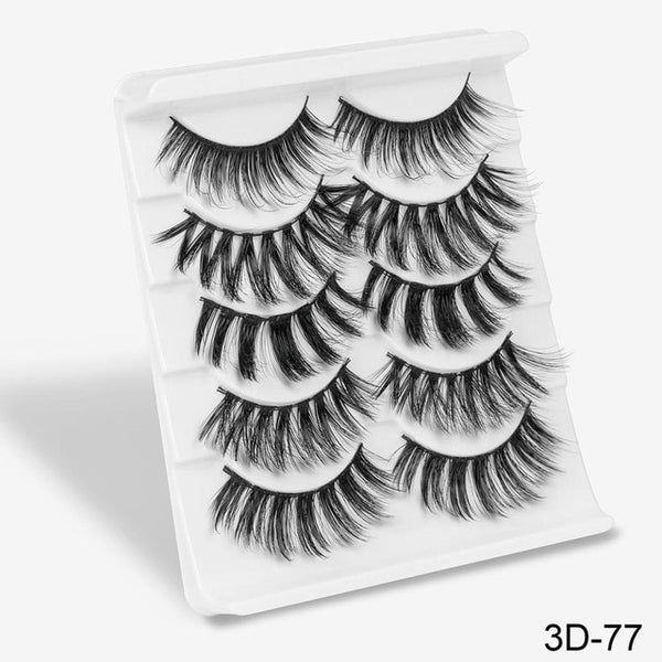 SEXY 5Pairs 3D Mink Hair Eyelashes Natural/Thick Long Eye Lashes Wispy